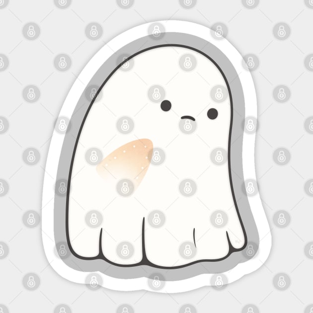 Sad ghost Sticker by kimvervuurt